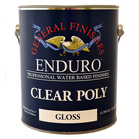 GENERAL FINISHES 1 Gal Clear Enduro Poly Water-Based Topcoat, Gloss GPG